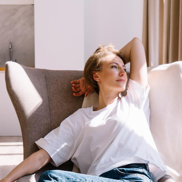 Therapist engaging with content